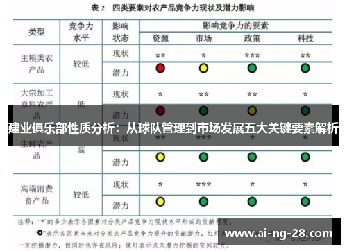 建业俱乐部性质分析:从球队管理到市场发展五大关键要素解析 建业俱乐部性质分析:从球队管理到市场发展五大关键要素解析
