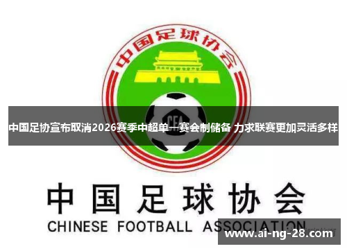 中国足协宣布取消2026赛季中超单一赛会制储备 力求联赛更加灵活多样 中国足协宣布取消2026赛季中超单一赛会制储备 力求联赛更加灵活多样